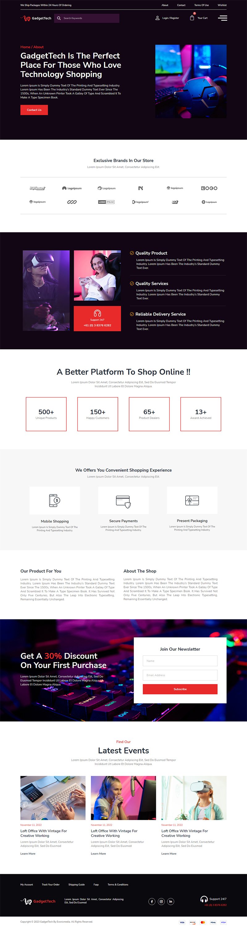 GadgetTech Electronic Gadget Elementor Pro Template Kit